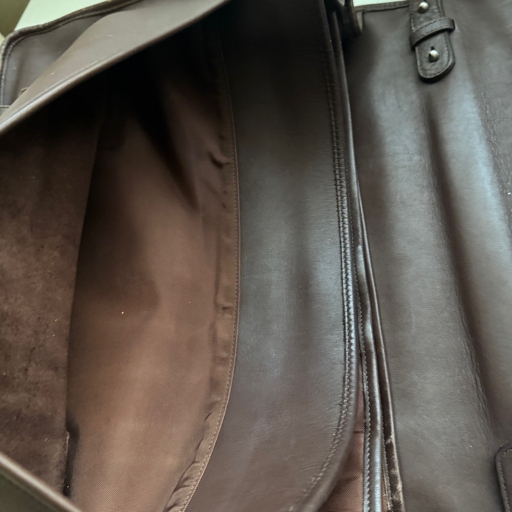 COACH LEATHER Unisex Madison #5325 Briefcase Laptop Bag Dark Brown Vintage - Picture 10 of 16